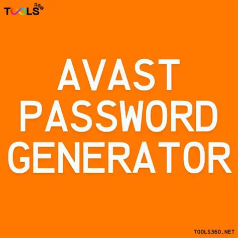 avast password generator no more 12345