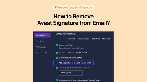 avast signature gmail remove