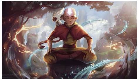 Avatar The Last Airbender Aang Jumping On Rock HD Anime Wallpapers HD