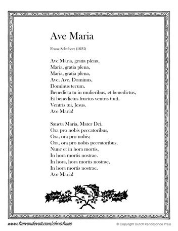 ave maria lyrics english