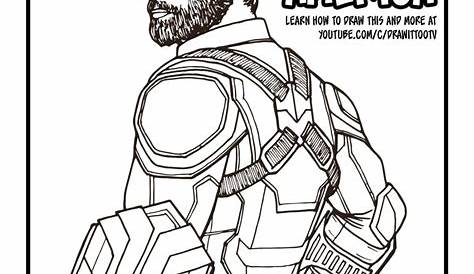 Avengers Infinity War Captain America Drawing Coloring Pages