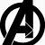 avengers logo black and white