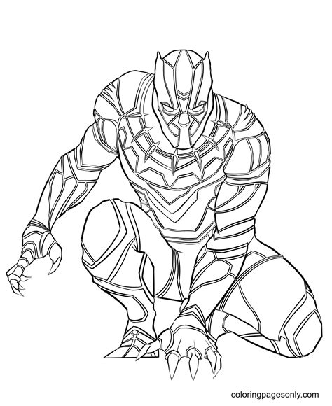 Avengers Black Panther Coloring Pages