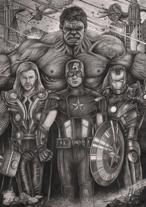 Best Free Avengers Drawing Sketch For Beginner