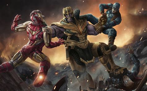 avengers endgame fight scene wallpaper