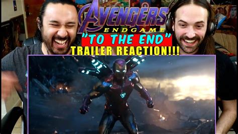 avengers endgame to the end trailer reaction