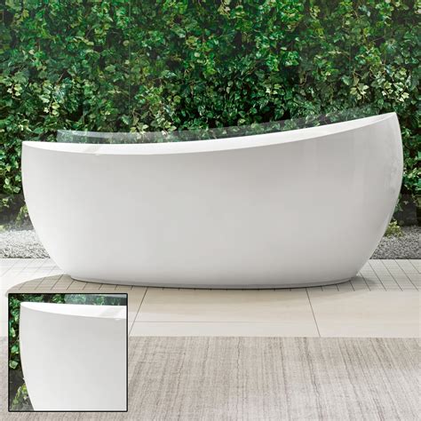 Villeroy & Boch Aveo New Generation freistehende Badewanne weiß, mit Ab und Überlauf