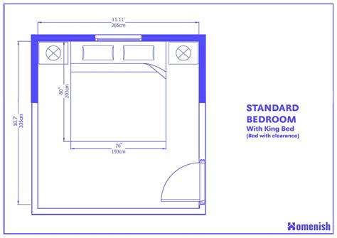 Average Bedroom Size For King Bed