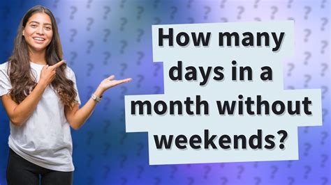 average days in a month without weekends