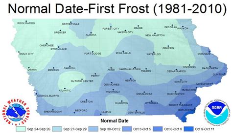 Average Frost Date In Iowa