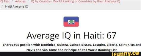 average haitian iq