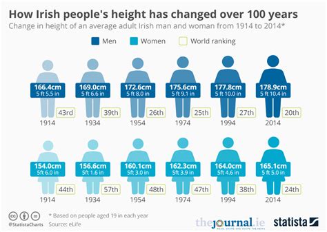 average height irish