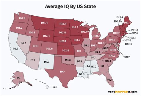 average iq by state map