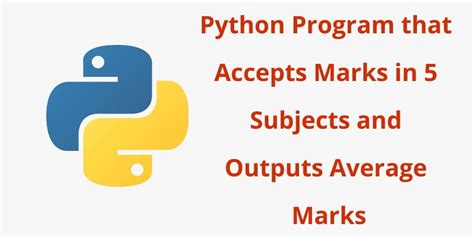 average marks program in python