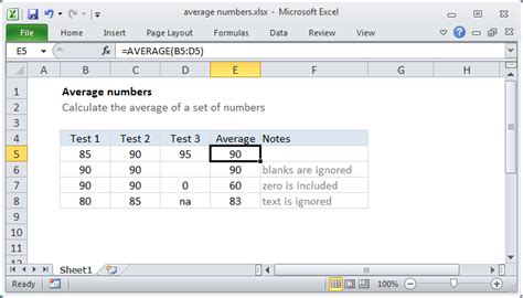 average of 2 numbers in excel
