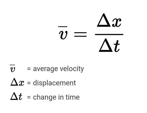average velocity in physics formula