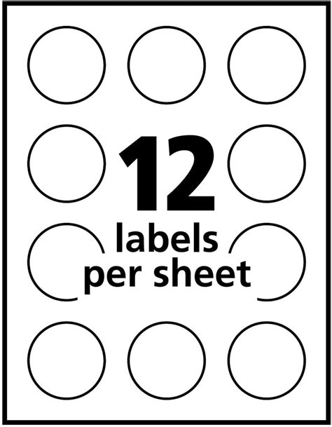 avery 2 inch round label template