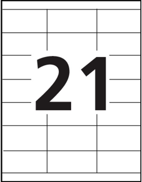 avery 21 labels per sheet template