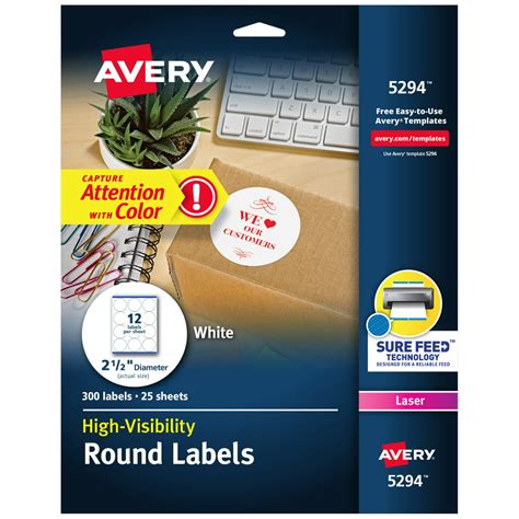 avery 3 4 inch round labels