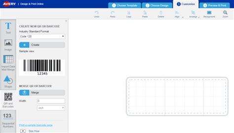 avery barcode software online