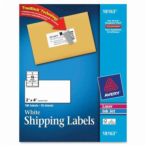 avery label sizes 10 per sheet