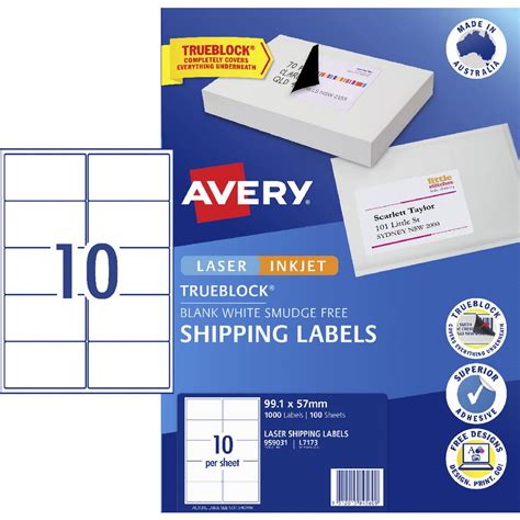avery labels 100 per sheet
