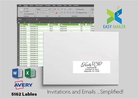 Avery Mailing Labels Excel Mail Merge