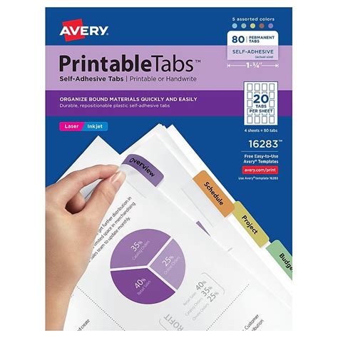 Avery Printable Binder Tabs