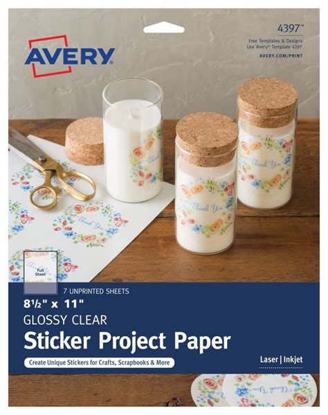 avery vinyl sticker paper