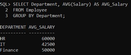 avg in oracle sql