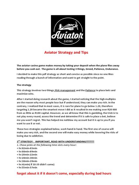 aviator strategy and tips updated