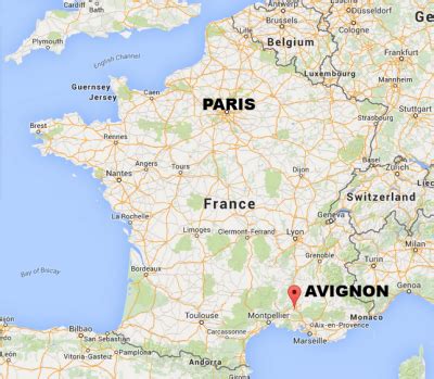 avignon on a map