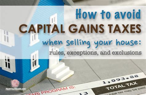 avoid paying capital gains tax property sale