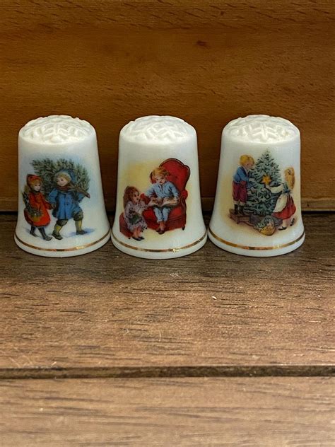 Avon Christmas Thimbles
