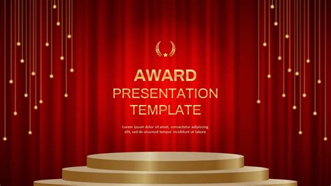 Simple light luxury blue gold award ceremony poster PSD Free Download