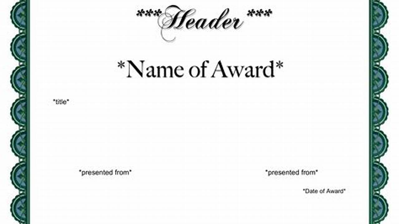 Create Stunning Award Certificates with Customizable Templates