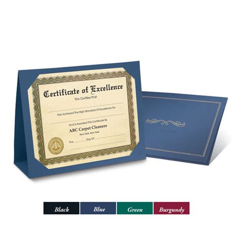 Award Certificate Presentation Folder