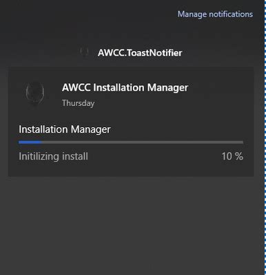 awcc installation manager stuck at 10