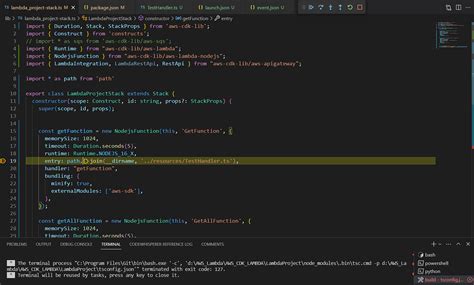 aws cdk lambda example typescript