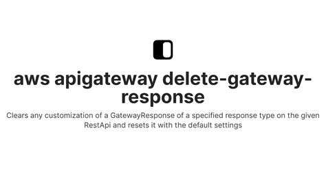 Aws Delete Api Gateway