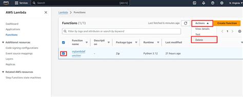 Aws Lambda Delete-Function