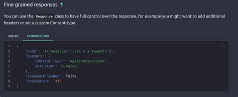 Aws Lambda Response Json