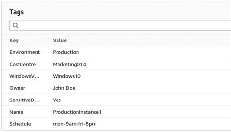 Aws Tagging Examples