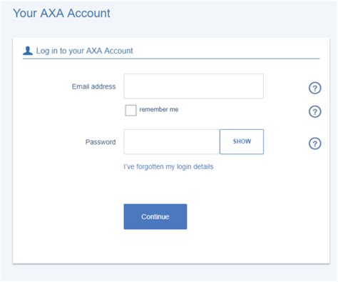 axa log into account