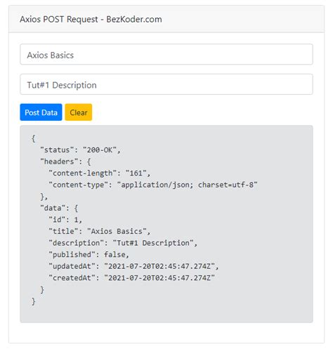 axios request format