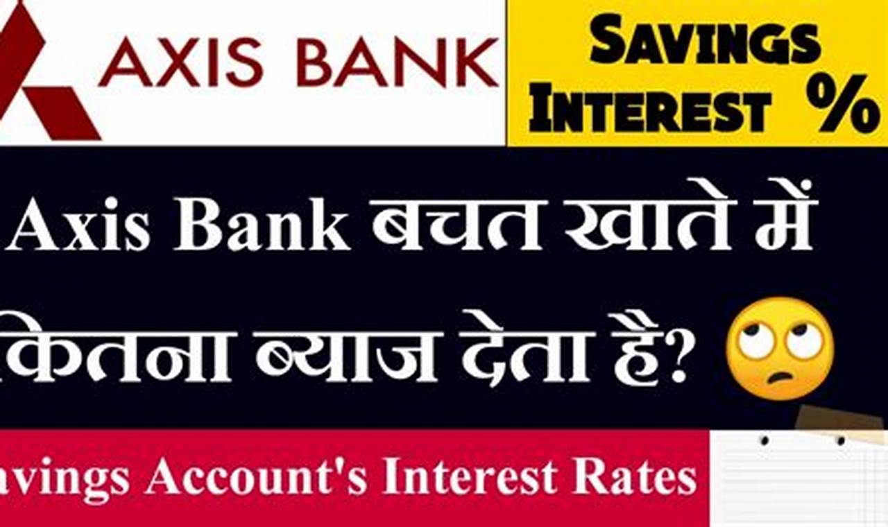 axis bank savings account interest rate