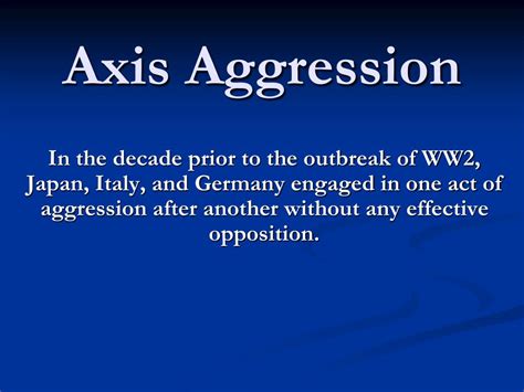 Axis Aggression Definition