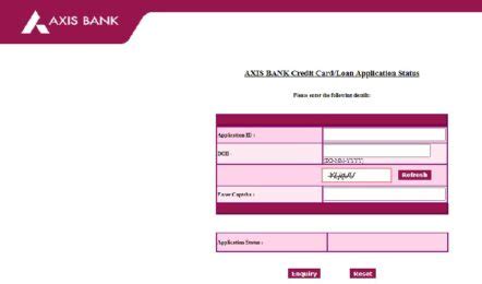 axis bank loan status tracker