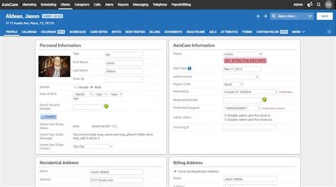 axis care home health software