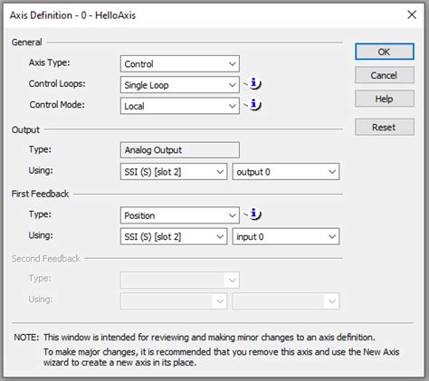 Axis Definition ster